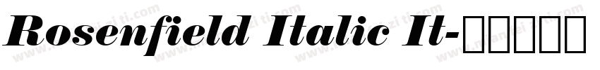 Rosenfield Italic It字体转换
